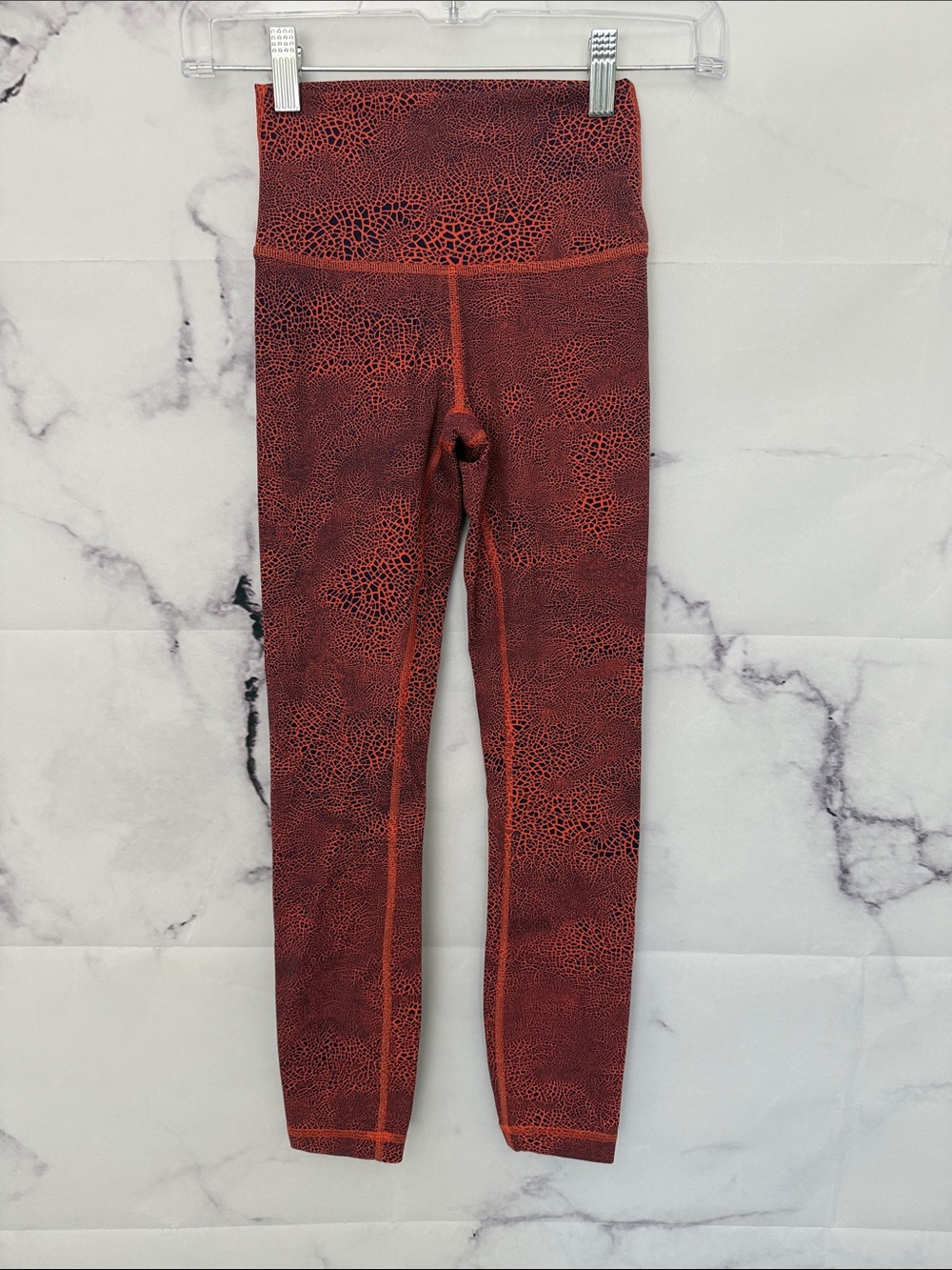 Lululemon align orange black print leggings size 2